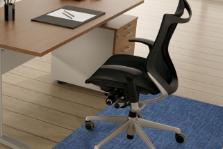 PET Carpet on Rubber Chair Mat