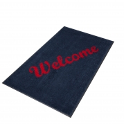 Blue Mat/Red Welcome